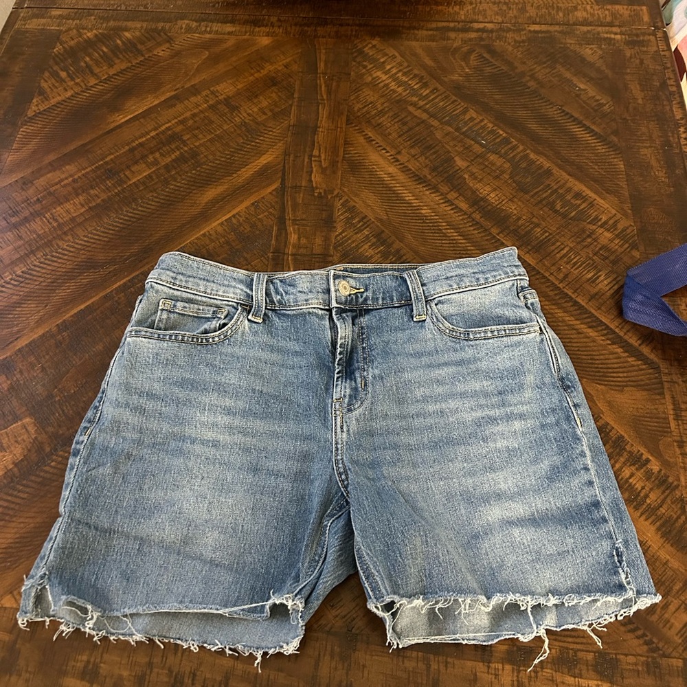 Old Navy Blue Jean Shorts Distressed Cut-Off Style